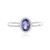 Anillo en plata con Tanzanita