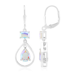 Pendientes en plata con Cuarzo Rayo de luna