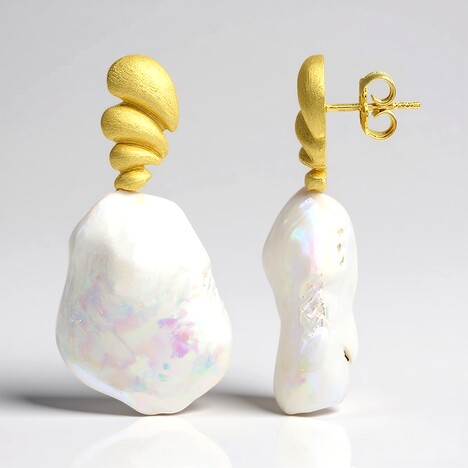 Orecchini in argento con Perla di Acqua Dolce (TPC)
