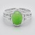 Anello in argento con Crisoprasio Imperiale