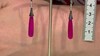 Zilveren oorbellen met Roze onyxen (MONOSONO COLLECTION)