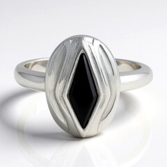 Anello in argento con Spinello Nero