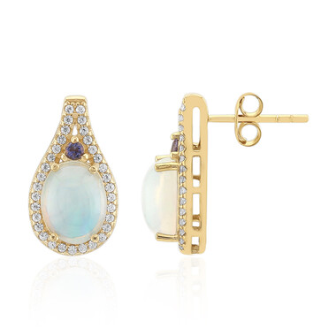 Boucles d'oreilles en argent et Opale Welo