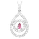 Pink Tourmaline Silver Pendant