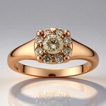 Bague en or et Diamant rose de France VS1 d'Argyle (Annette)