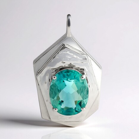 Ciondolo in argento con Fluorite Braldu (Pallanova)
