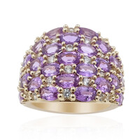 Anello in oro con Zaffiro Ceylon Porpora