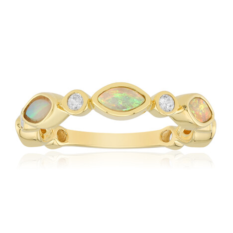Australischer Opal-Silberring