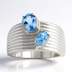 Anello in argento con Acquamarina del Mozambico (Pallanova)