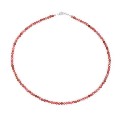 Collar en plata con Rodonita