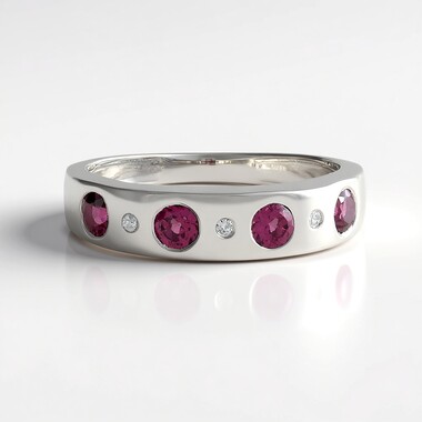 Anillo en plata con Rodolita