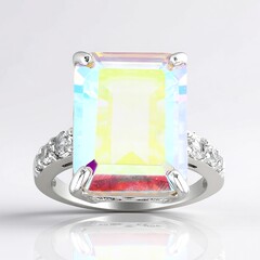 Bague en argent et Quartz Rayon de Lune