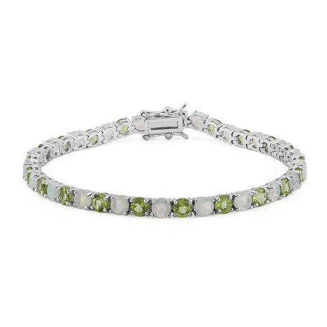 Zilveren armband met Birmese Peridoots