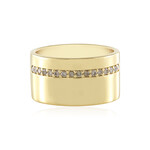 I2 Schokoladen-Brillant-Silberring