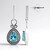 Boucles d'oreilles en argent et Apatite bleue (Pallanova)