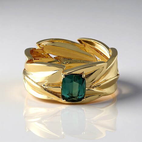 Anello in oro con Tormalina Brasiliana (de Melo)