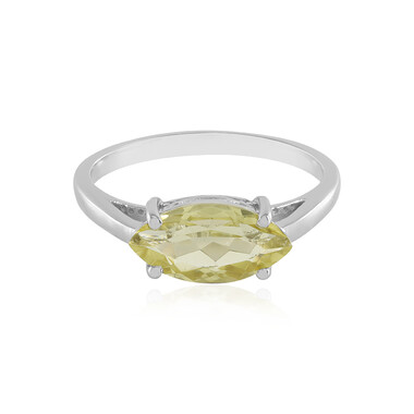 Anello in argento con Quarzo Limone