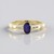 Bague en argent et Saphir bleu de Madagascar