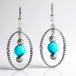 Orecchini in argento con Turchese Kingman (Desert Chic)
