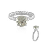 Grüner Amethyst-Silberring