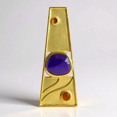 Colgante en plata con Amatista de Zambia (MONOSONO COLLECTION)