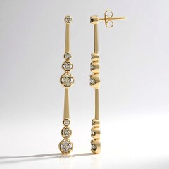 Orecchini in oro con Diamante Cioccolato I2
