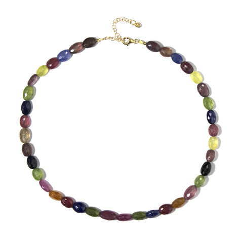 Saphir-Silberhalskette