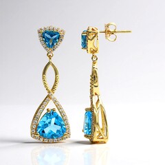 Orecchini in argento con Topazio Marambaia