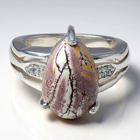 Anello in argento con Diaspro Dentritico Sonora