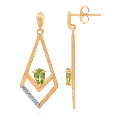 Zilveren oorbellen met peridoots