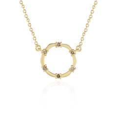 Collar en plata con Diamante champán I2 (de Melo Essence)