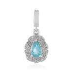 Blauer Apatit-Silberanhänger