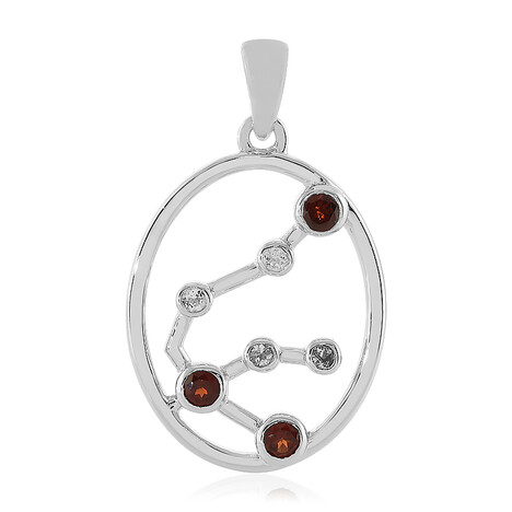 Zilveren hanger met Mozambique granaten