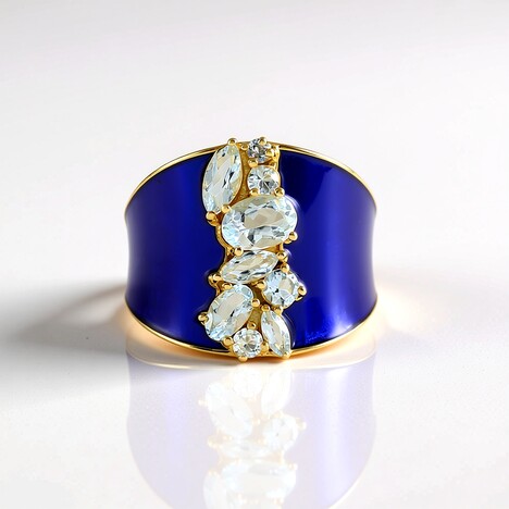 Anello in argento con Acquamarina Brasiliana (de Melo Essence)