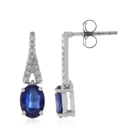 Pendientes en plata con Cianita