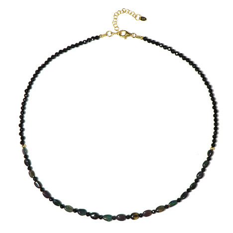 Edelstein-Silberhalskette