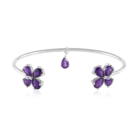 Sambia-Amethyst-Silberarmreif