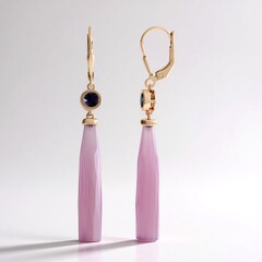 Orecchini in argento con Calcedonio Lavanda (KM by Juwelo)