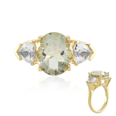 Grüner Amethyst-Silberring