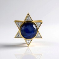 Blue Star Sapphire Silver Pendant (de Melo Essence)