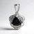 Ciondolo in argento con Ematite Nera