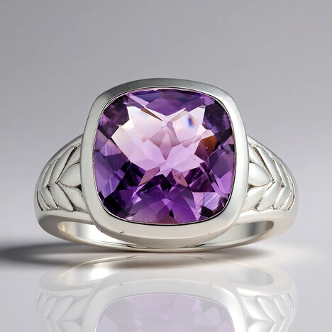 Anello in argento con Ametista (Pallanova)