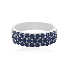 Bague en argent et Saphir bleu