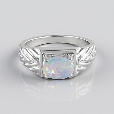 Anello in argento con Opale di Welo