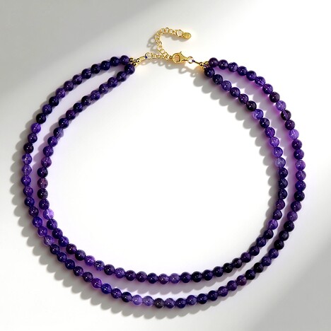 Collier en argent et Améthyste de Zambie