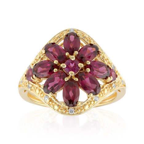 Zilveren ring met rhodolieten