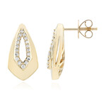 Gouden oorbellen met I2 (H) Diamanten (de Melo)