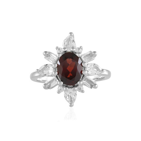 Mozambique Garnet Silver Ring