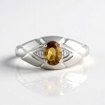 Anello in argento con Zircone Giallo