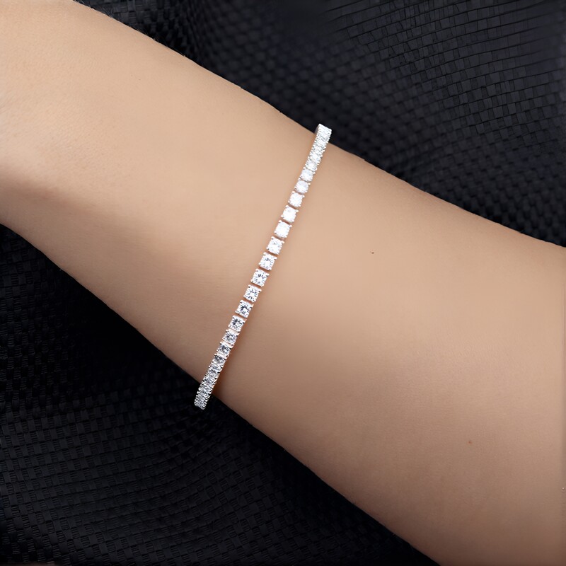 Bracelet en argent et Topaze blanche (Adela Silber)
